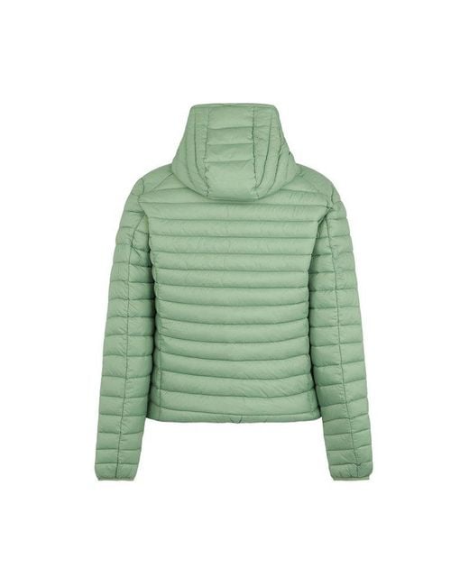 Save The Duck Green Logo Patch Quilted Jacket for men