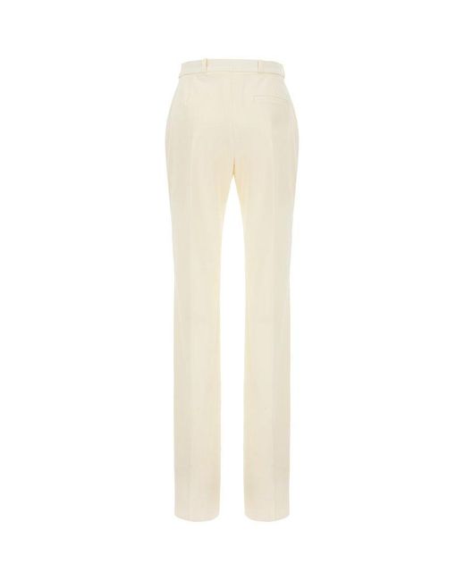 Del Core White Straight-leg Tailored Trousers