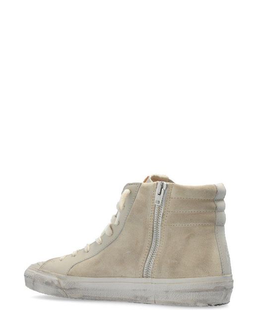 Golden Goose Deluxe Brand White Glittered High-top Sneakers