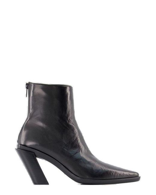 Ann Demeulemeester Black Pointed Toe Ankle Boots