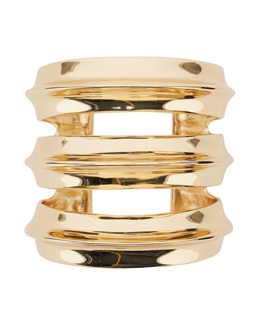 Self-Portrait Metallic Colored Bracelet With Spiral Design