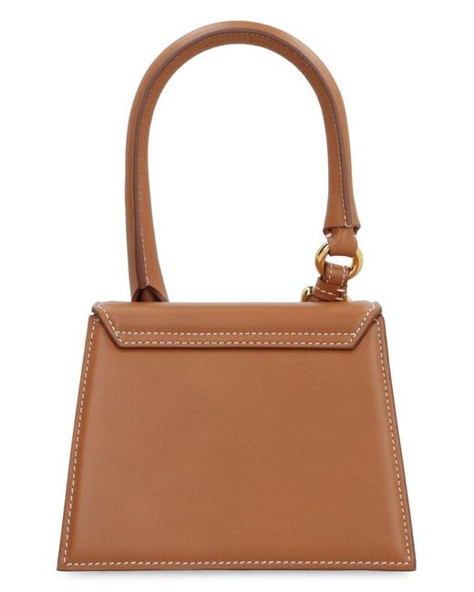 Jacquemus Brown Le Chiquito Moyen Boucle Leather Handbag