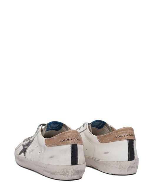 Golden Goose Deluxe Brand White Super Star Low-Top Sneakers for men