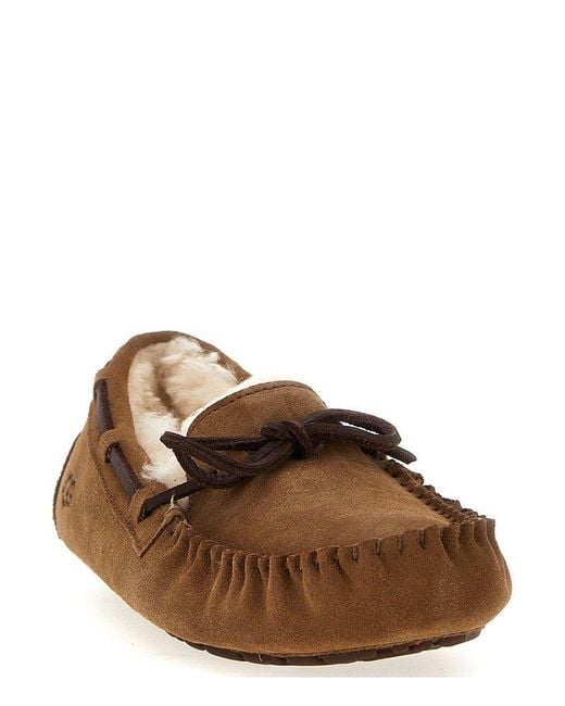 Ugg Brown Dakota Lace-Up Slippers