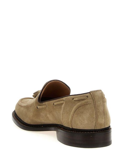 Tricker's Brown Elton Tassel Loafers for men