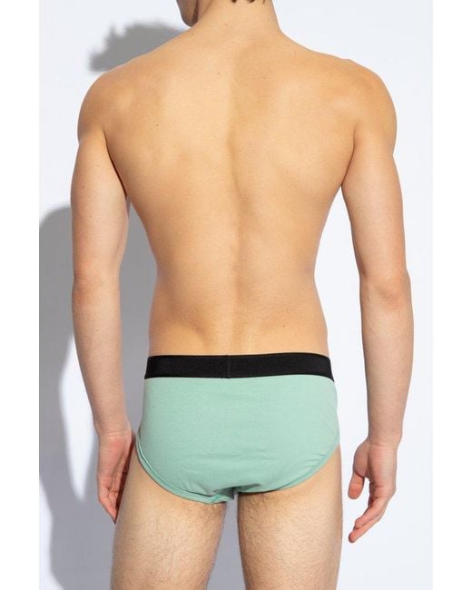 Tom Ford Green Cotton Briefs, for men