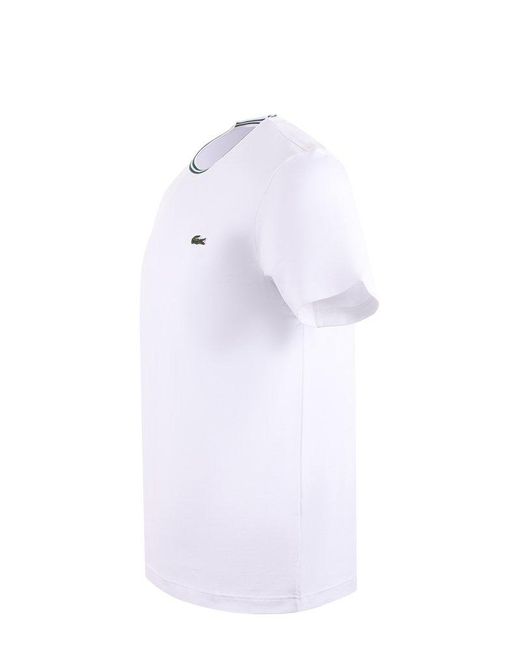 Lacoste White Cotton T-Shirt for men