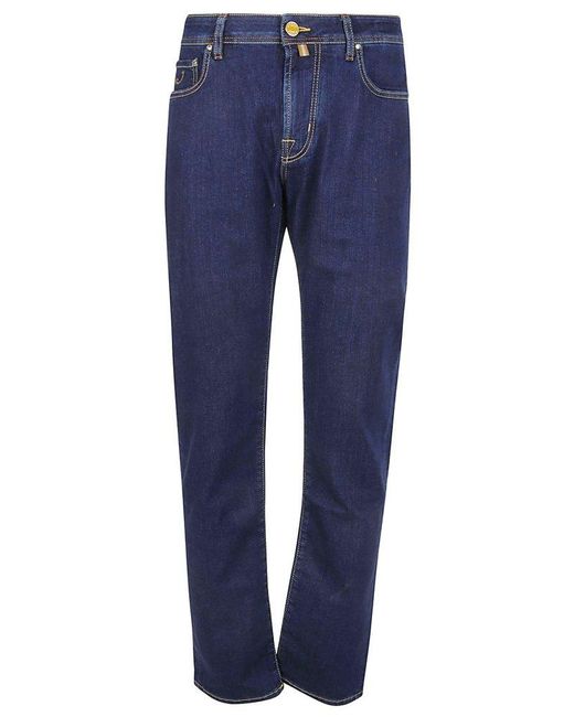 Jacob Cohen Blue Low-rise Slim-cut Stretched Jeans for men