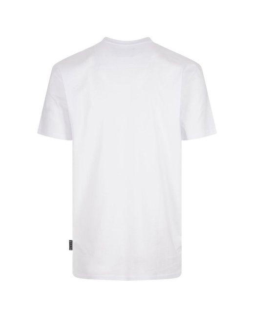 Philipp Plein White T-Shirt With Embroidered Logo for men