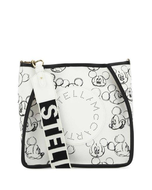 Stella McCartney Printed Canvas Mini Stella Logo Crossbody Bag | Lyst