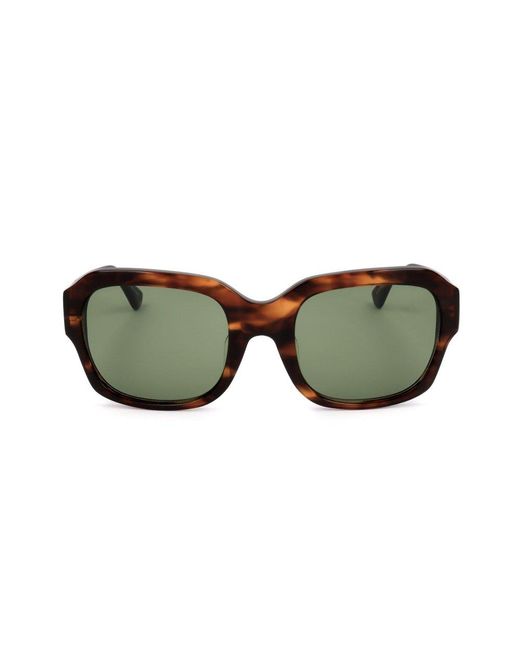 Linda Farrow Green X Dries Van Noten Square Frame Sunglasses