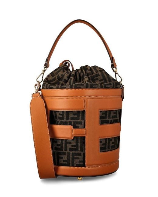 Fendi Brown Step Out Medium Bucket Bag