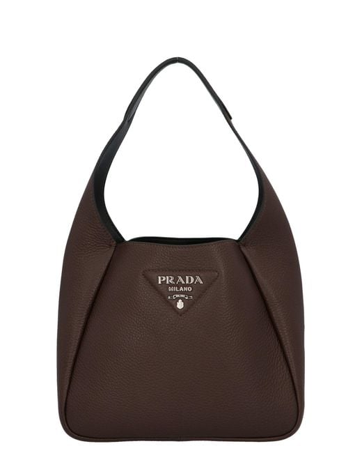 Prada Brown Hobo Shoulder Bag