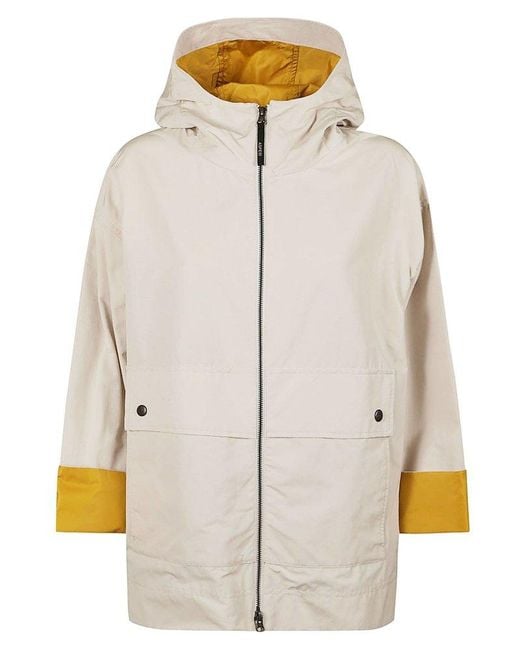 Aspesi Gray Hennie Pleat Detailed Hooded Jacket