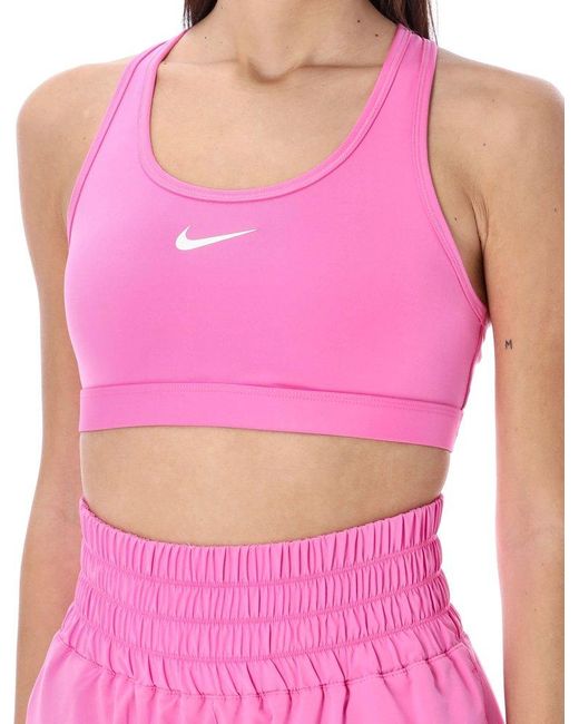 Nike Pink Swoosh Med Sport Bra