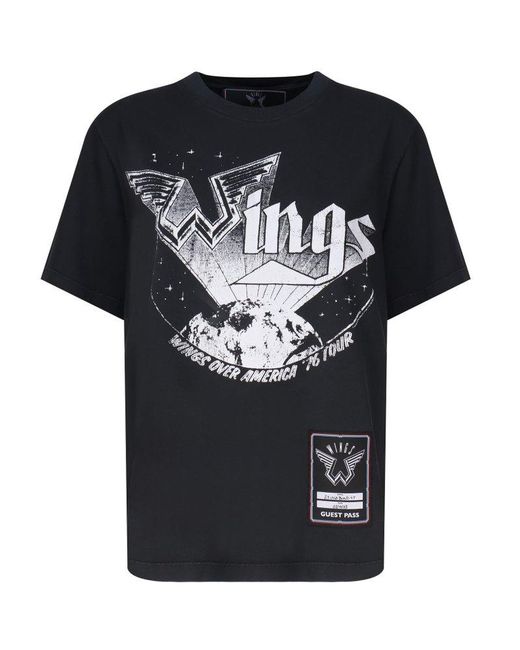 Stella McCartney Black Wings Graphic T-shirt