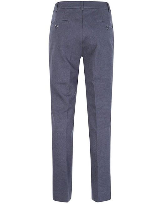 Weekend by Maxmara Blue Pleat Detailed Cropped Trousers