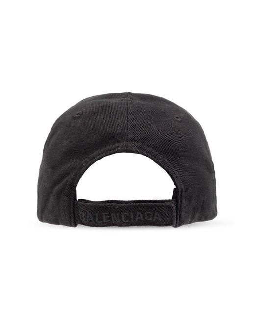 Balenciaga Black Baseball Cap, for men
