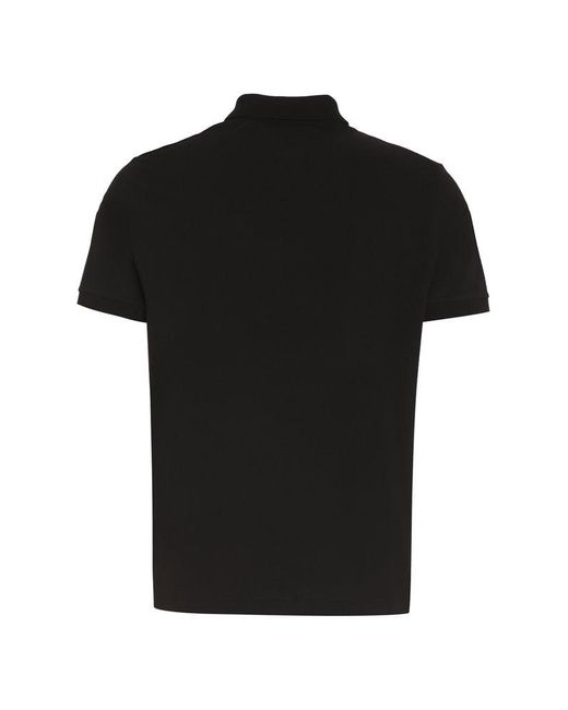 Stone Island Black Cotton-Piqué Polo Shirt for men
