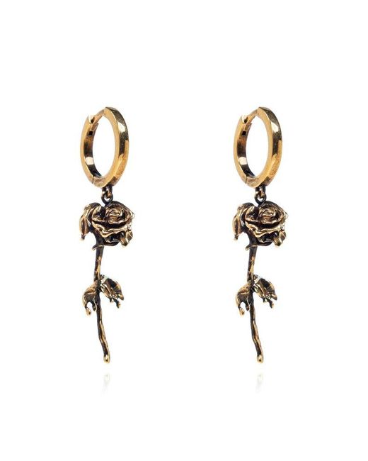 ピアス ALEXANDER MCQUEEN LOGO EARRINGS Alexander McQueen Seal logo hoop earrings Alexander McQueen