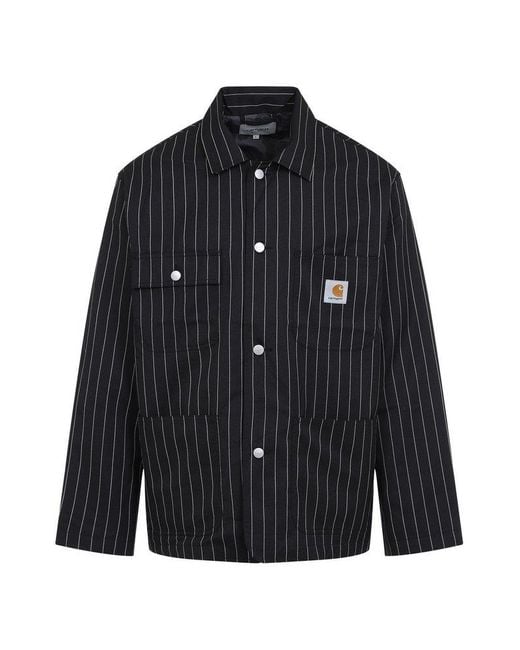 Carhartt Black Seaton Striped Blazer for men