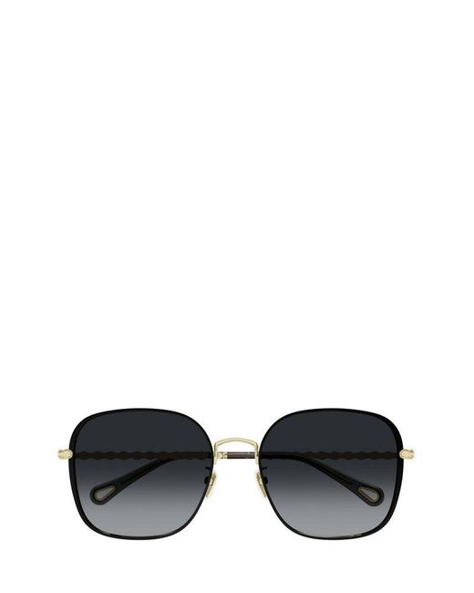 Chloé Black Square Frame Sunglasses