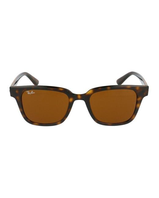 Ray-Ban Brown Rb4323 Square Frame Polarised Sunglasses