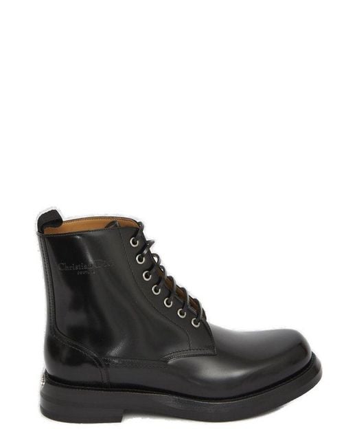 Dior Black Carlo Lace-up Boots for men