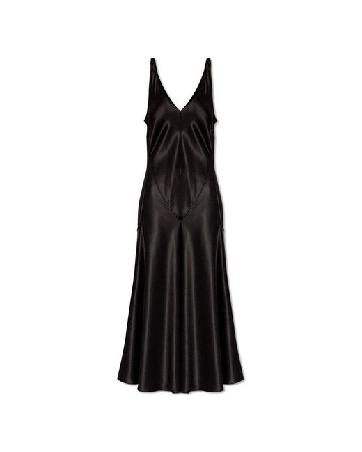 J.W. Anderson Black Two-layer Satin Dress,