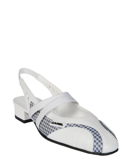 CAREL PARIS White Paris Peachy Slingback Mary Janes