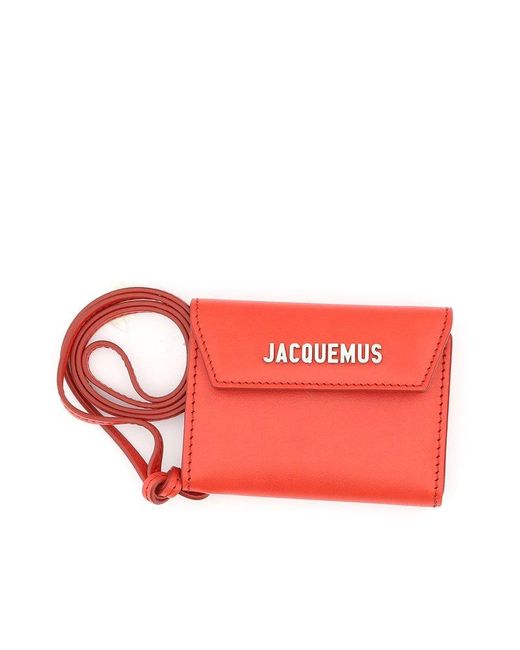 Jacquemus Red Le Porte Rectangular Card Holder for men