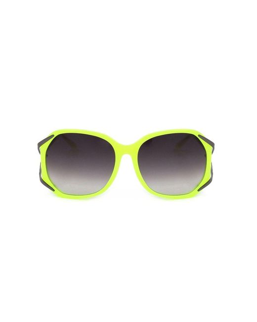 Linda Farrow Black X Matthew Williamson Oversized Frame Sunglasses