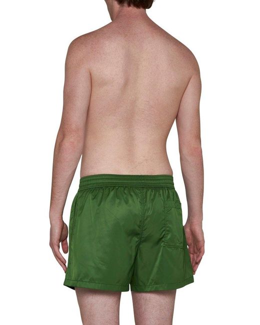 Off-White c/o Virgil Abloh Green Off Logo Swim Shorts for men