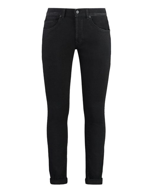 Dondup Black George Slim Jeans for men