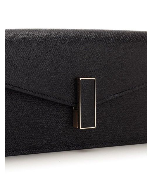 Valextra Black Envelope Clutch Bag