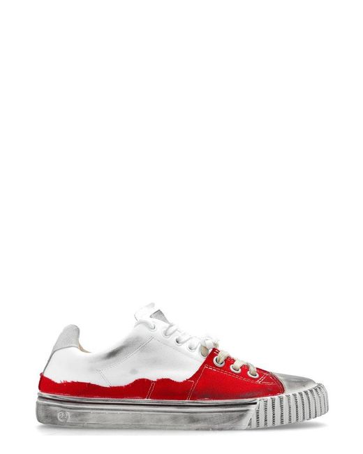 Maison Margiela Red New Evolution Distressed Sneakers