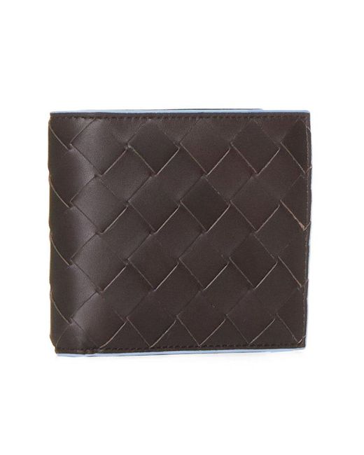 Bottega Veneta Gray Intrecciato Leather Bifold Wallet for men
