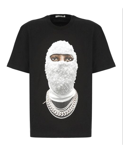 Ih Nom Uh Nit Black Future Mask Printed Crewneck T-shirt for men