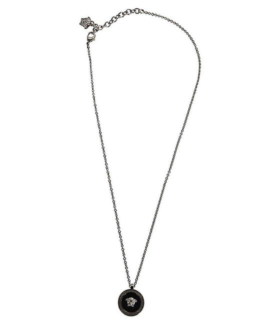 Versace Black Medusa Chain-linked Necklace for men