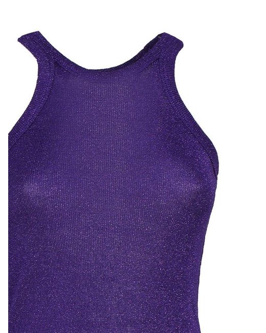 Sportmax Purple Deruta Midi Dress