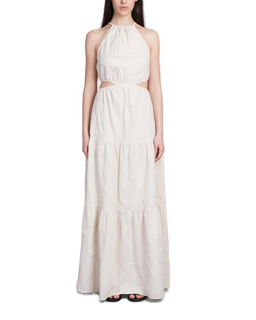 Mc2 Saint Barth White Kaby Cut-out Detailed Sleeveless Dress