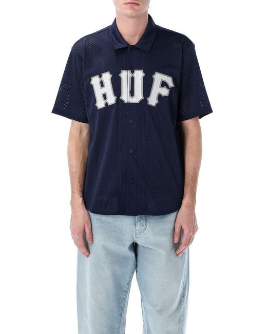 Huf Blue Arch Mesh Button-Up Shirt for men