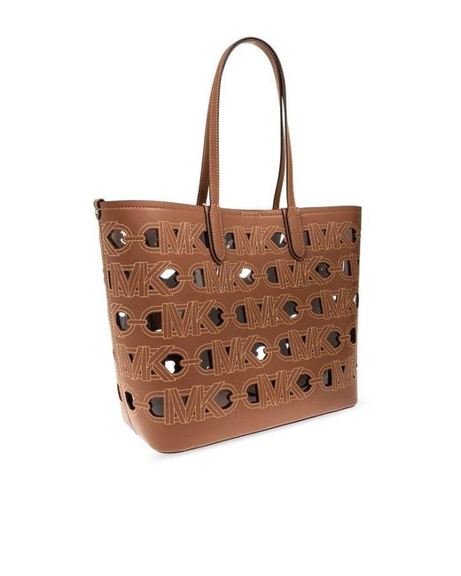 MICHAEL Michael Kors Brown 'eliza' Shopper Bag,