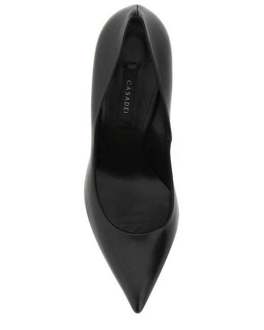 Casadei Black Pointed Toe Pumps