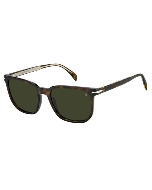 David Beckham Green Square Frame Full Rim Sunglasses for men