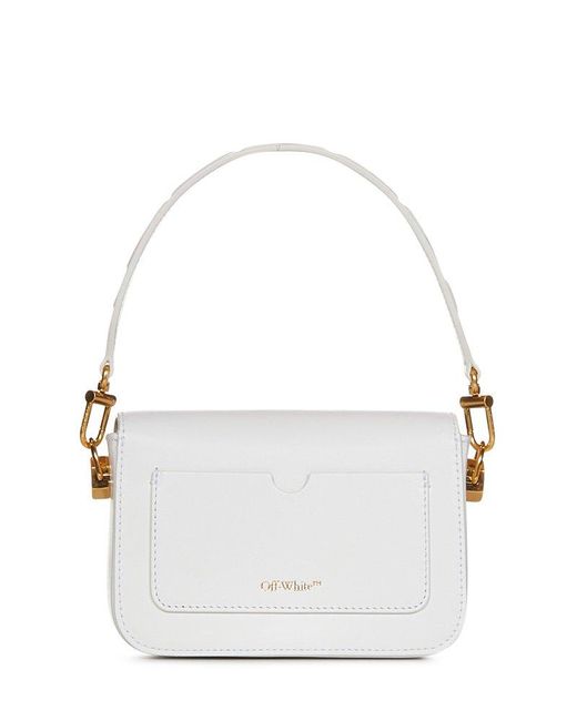 Off-White c/o Virgil Abloh White Compact Leather Shoulder Bag