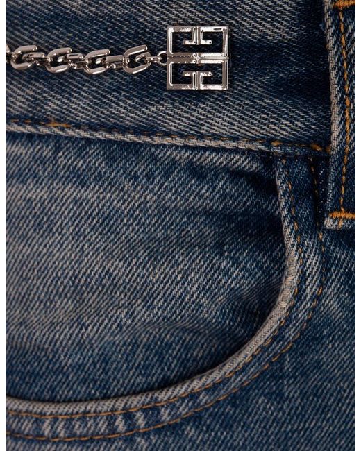 Givenchy Blue Logo Chained Flared Jeans