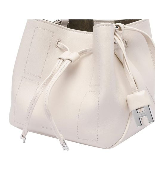 Hogan White Small Hocket Bucket Bag