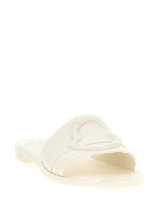 Moncler White Mon Logo Detailed Slides