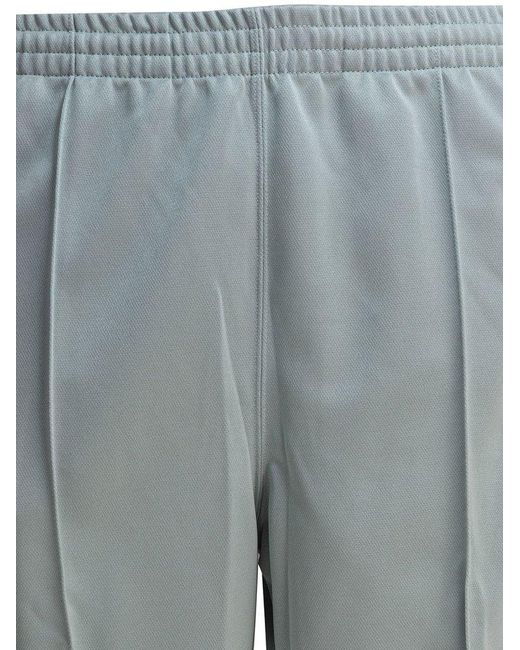Needles Gray Butterfly-Embroidered Stripe Detailed Track Pants for men